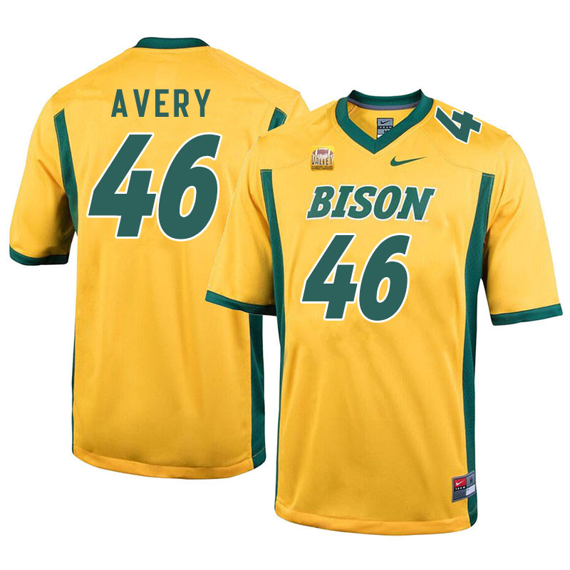 Men #46 Austin Avery North Dakota State Bison College Football Jerseys Sale-Yellow - Click Image to Close